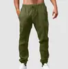 Pantalones Largos 2025 con Múltiples Bolsillos, Diseño Elástico con Cordón, Pantalones Largos Casuales Simples y Transpirables, Moda al por Mayor