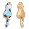 10 Joyería de Aleación con Estampado de Goteo de Aceite para Venta al por Mayor Accesorios Colgante de Gato Lindo Accesorios para Pulsera Llavero Colgante