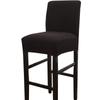 Suministro directo de fábrica de Amazon, funda elástica gruesa a cuadros de maíz para silla de pata alta, barra delantera disponible, funda para silla de comedor