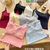 Camisola sexy de algodón RC, corte ajustado, versátil, sin espalda, con tirantes integrados y tirantes cruzados