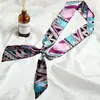 Bufanda Larga Pequeña de Seda Creativa Corbata Bolsita con Caja de Regalo Lazo de Cinta Cinturón para el Cabello Cinta Bufanda Pequeña Pulsera Estrecha Bufanda