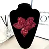 Parche de Tela de Flor de Lentejuelas Accesorios para Ropa Parche Decorativo Hecho a Mano DIY Parche de Bordado Estilo Coreano
