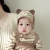 Gorros para Bebé para Primavera y Otoño, Estilo Delgado para Recién Nacidos Niños, Gorro de Protección para Fontanela, Gorro de Invierno con Protección para Orejas, Gorro de Punto para Exteriores, Gorro Fetal