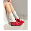 Versión de Piel de Oveja~Zapatos Mary Jane de Suela Gruesa Estilo Deportivo, Zapatos Casuales con Bloques de Color para Mujer, Puntera Redonda Versátiles Retro con Cordones Zapatos de Entrenamiento Alemanes