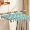 Cabide antiderrapante de duas posições para roupas, cabide de plástico sem costura para uso doméstico, suporte para pendurar roupas em quarto, armazenamento espesso