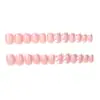 Uñas de Manicura Europeas y Americanas de Venta Caliente Transfronteriza, Flores Pequeñas Frescas, Uñas Cuadradas Cortas Francesas Clásicas, Uñas Portátiles al por Mayor