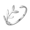 Anillo de rama de olivo de acero inoxidable en oferta para mujer, anillo ajustable de hoja, regalo de cumpleaños, boda, al por mayor en stock