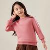 Suéter de cachemira para niños y adultos, cuello semi-alto, para otoño e invierno, grueso, cálido, para niñas, base 100
