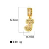 Xi Yin Transfronterizo Europa y América ins Moda Personalidad Hip Hop Colgante Perforado Cobre Microincrustado Circonita Colgante de Cobre de 26 Letras