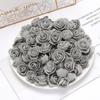 3.5cm Cabeza de Rosa de Espuma Simulada Accesorios para Oso Hechos a Mano Boda Decoración Anillo de Flor Artificial Material Venta al por Mayor