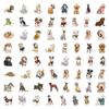 60 peças de adesivos quentes de cachorrinho, fofos, pintados à mão, cachorro de estimação fofo, Livro de Mão, Copo de água, adesivos decorativos de mesa à prova d'água