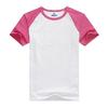 Camiseta Raglán de Cuello Redondo Manga Corta para Niños Lycra Algodón Peinado Camiseta Lisa Venta al por Mayor Actividad del Día del Niño para Jardín de Infancia Ropa Familiar