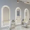 Estación de espejo para salón de peluquería, moderna, adelgazante, embellecedora, pantalla táctil LED de pared, especializada para salones de peluquería