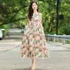 Nuevo vestido de algodón y seda de verano para mujeres de mediana edad y mayores, estilo juvenil, talla grande, vestido floral para madres de mediana edad, elegante para usar al aire libre