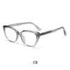 Nuevas Gafas de Prescripción Estilo Europeo y Americano Ojo de Gato Anti Luz Azul, Modernas y Versátiles, Montura de Acetato Tr de Alta Gama, Lentes Sin Graduación