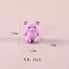 Oso Sentado de Color Sólido 3D Adorno de Resina Macarrón Figura Pequeña Bolsa Sorpresa Juguete de Moda Transmisión en Vivo Venta al por Mayor Accesorios para Manualidades