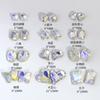 Cristal Azul Luz de Luna uña diamante joyería al por mayor flash amor rectangular mariposa Oval uña Vidrio fondo puntiagudo Pedrería