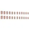 Textura Mate Color Nude Base Manicura Fragmentos de Corazón Dorados Uñas Exquisitas Transfronterizo Dulce Lujo Accesible Parches para Uñas