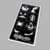 Nuevas Plantillas de Tatuajes con Elementos de Dibujos Animados de Navidad y Halloween Pegatinas de Tatuajes Temporales Impermeables de Esqueleto Plantillas al por Mayor en Stock
