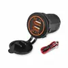 Carregador de Carro Universal Duplo USB Modificado 12V para 5V à Prova d'Água Extração de Energia para Celular Dupla Interface Carregamento Rápido de Carro