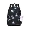 Mochila Gatinho Graffiti Fofa Leve Respirável Alça de Ombro Mochila Grande Capacidade Mochila Escolar para Estudante