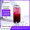 Lata pop personalizada 300ml copo para chá de leite sub-copo água com gás selado copo para chá de leite embalagem para viagem garrafa de plástico PET