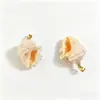 Accesorio de colgante de caracola blanca con pasador y anilla, accesorio de collar de caracola de asta de ciervo, material para pendientes y dijes de bolsa DIY