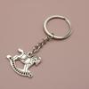 Rocking Horse Keychain Alloy Vintage Bronze Color Silver Rocking Horse Pendant Amazon Shein Temu Aliexpress