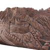 Projeto de Paisagem em Relevo de Fibra de Vidro Escultura em Estilo Chinês Mural de Fundo da Grande Muralha Escultura de Paisagem Externa Tridimensional Feita à Mão