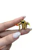 Cobre Puro Incrustado con Diamantes, Juego de Ejes Universales en Forma de Corazón, Accesorio Versátil para Manualidades, Cuentas Espaciadoras para Pulseras DIY, Accesorios para Colgantes de Cuerda Trenzada