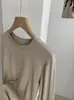 KEKEZOON Camiseta Básica de Manga Larga de Color Sólido con Cuello Redondo Ajustada para Otoño Estilo Básico 8599