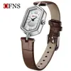 OFNS Reloj Retro de Lujo Ligero para Mujer Artístico de Alta Apariencia Impermeable Reloj de Pulsera al por Mayor Moderno Rombo Romano Reloj de Cuarzo