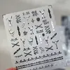 Muñeca de Costura Oscura Conejo de Terror de Nicho Pegatinas para Uñas Arte de Uñas Sexy DIY Metal Líquido Luna Clavos Cruzados