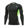 Camiseta base de manga larga de secado rápido para hombre para correr y baloncesto, primavera/otoño 2026, elástica, deportiva, fitness, casual, transpirable, corte ajustado