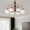 Lámpara de Sala de Estar de Alta Gama y Atmosférica, Lámpara Retro Americana para Hogar, Pasillo y Restaurante, Luz Creativa de Lujo, Candelabro de Dormitorio Principal de Alta Gama