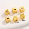 Novo Estilo Chinês Banhado a Cobre Ouro Real Contas de Gota de Óleo Espaçador Pingente Geométrico Dourado Antigo Pulseira Charme Acessórios de Joias DIY