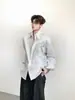 Camisa de Rayas ACE' Diseño Minimalista Vintage de Alta Inteligencia para Hombre, Manga Larga, Única, Rígida, Relajada, Corte Holgado, Camisa de Estilo Urbano
