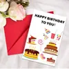 Set de Envoltorio para Tarjeta de Felicitación de Cumpleaños Humorística de Gran Tamaño Transfronteriza Tarjeta Plegable Creativa Peculiar Hecha a Mano
