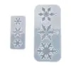 Molde de Resina de Cristal DIY Papoula Pingente de Floco de Neve Molde de Floco de Neve de Três Elos Ornamento Molde de Silicone
