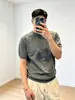 Camiseta de Verano Fina para Hombre de Manga Corta, Color Gris Claro, Estilo Old Money, Tejido Calado, con Acabado de Alta Gama para el Trabajo y el Uso Casual