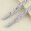 Corda Redonda Floral de Poliéster-Algodão de 7mm de Espessura com Ferragens Metálicas, Cordão Versátil para Capuz, Cordão para Cintura de Calças Casuais, Em Estoque