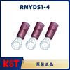Kst Jianhexing/Rnyds1-4 Terminal de Cobre Redondo con Aislamiento de Nylon, Terminal Prensado en Frío de Manga de Cobre, Terminal de Cobre