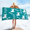 Toalha de praia de microfibra com estampa secagem rápida toalha de banho para natação toalha de praia de cachorro personalizada comércio exterior