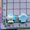 Juguete de comida mini Oso escupiendo (Probablemente un error tipográfico y debería ser "Palo") Horquilla para Uñas Pelo Pegamento en Crema Materiales Hechos a Mano DIY Accesorios de Resina