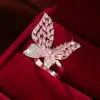 Anillo de Mariposa Dulce Lindo para Chica Nueva Japonesa y Coreana Pulsera de Oro Rosa con Circonita Rosa Índice Abierto Joyería