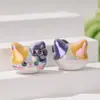 Cuentas de gato KT lindas tridimensionales de dibujos animados, agujero recto, cadena para teléfono móvil DIY, llavero, accesorios de joyería, bolígrafo con cuentas, grano lindo