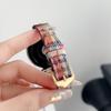 Pulseira de Relógio de Lã Fina com Duas Tachas Adequada para Huawei Gt7, Apple Iwatch, Xiaomi Mi Band 9, Couro Colorido com Fivela de 8 Pinos S11
