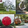 Escultura de Globo Escolar Personalizada de Acero Inoxidable Escultura Abstracta Hueca de Acero Inoxidable para la Entrada del Campus Fabricante