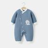 Macacão de bebê outono e inverno algodão roupas de outono para bebê roupas para sair algodão puro sem costura para recém-nascido roupas para manter aquecido roupas para engatinhar