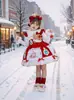 Vestido de Princesa Lolita para Niñas 2025 Nuevo Vestido de Terciopelo Espeso de Otoño e Invierno para Niños Falda Navideña para Niñas